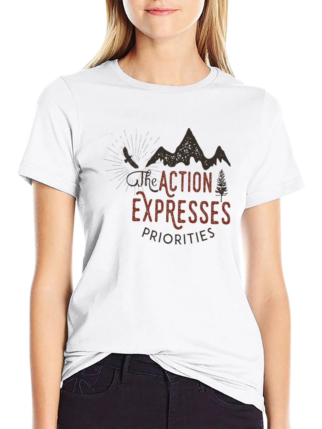 Action Expresses Priorities Graphic Tee