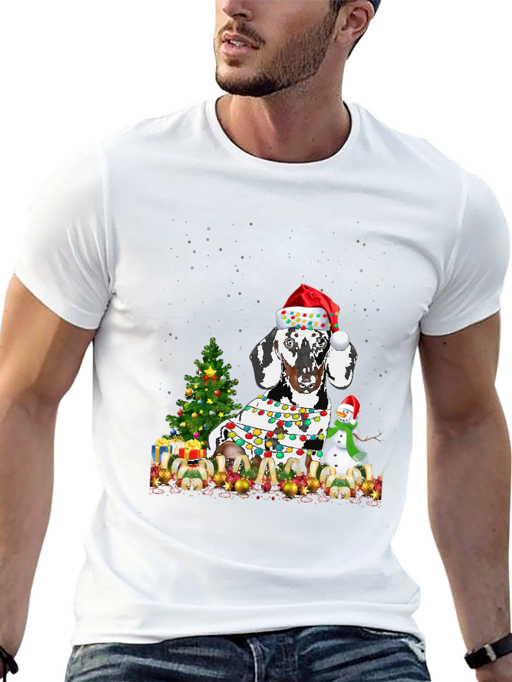 Festive Dog Christmas T-Shirt