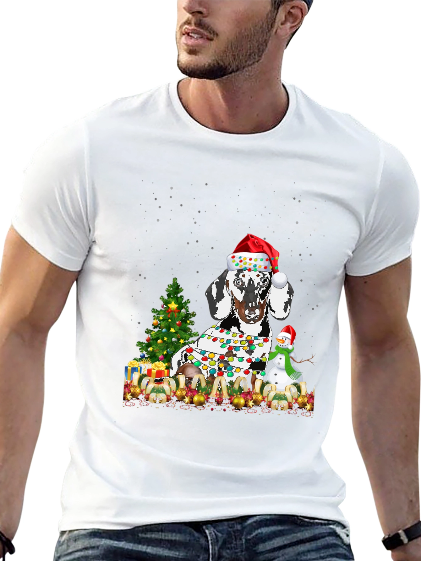 Festive Dog Christmas T-Shirt