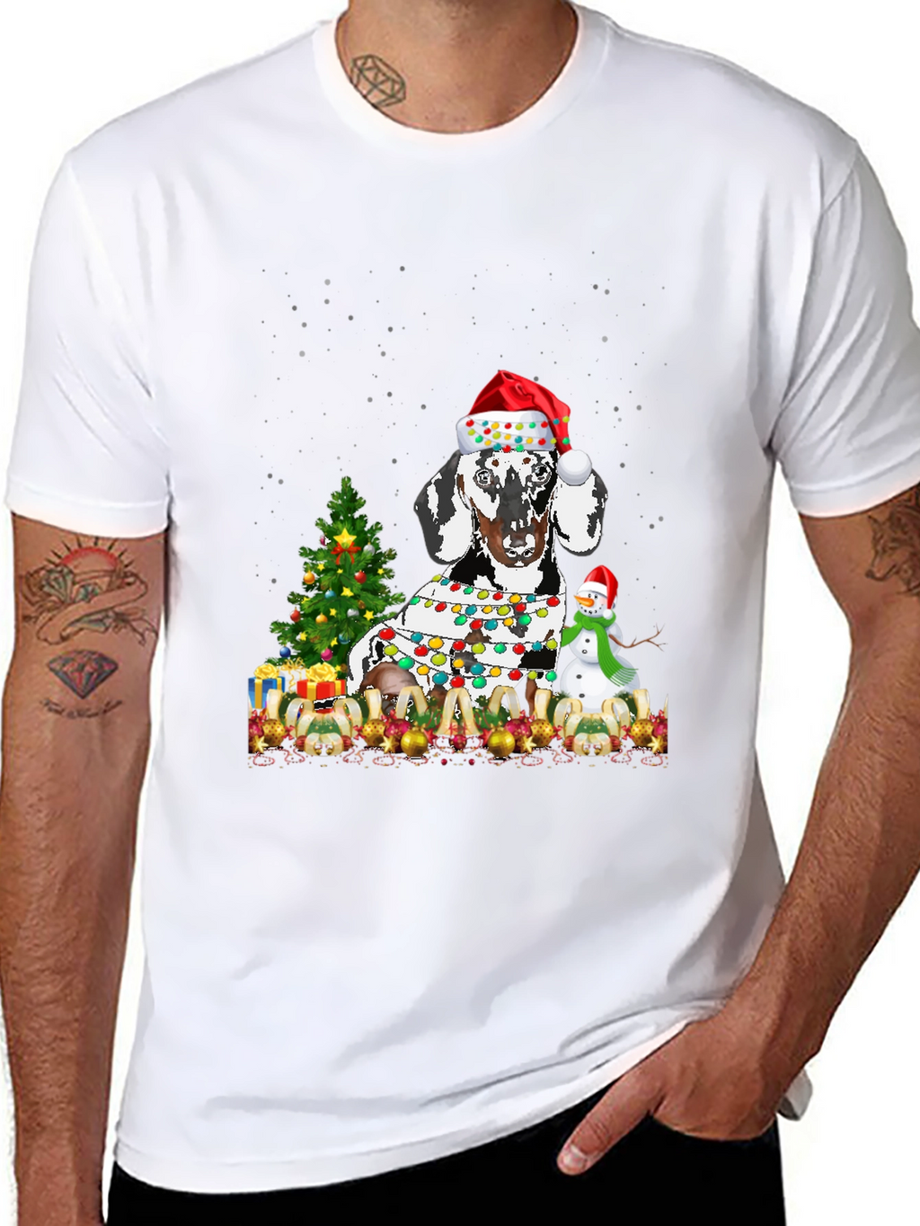 Festive Dog Christmas T-Shirt