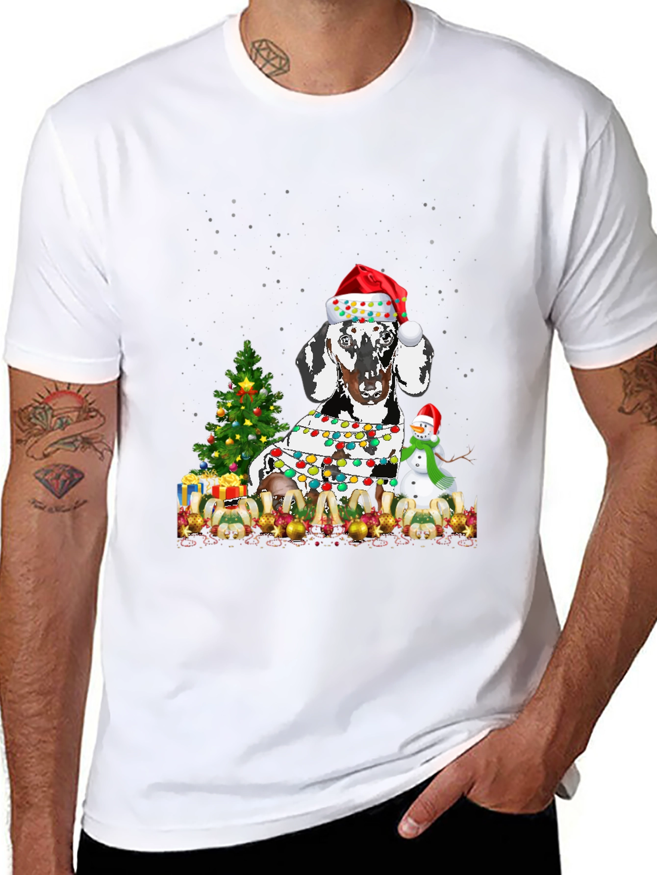 Festive Dog Christmas T-Shirt