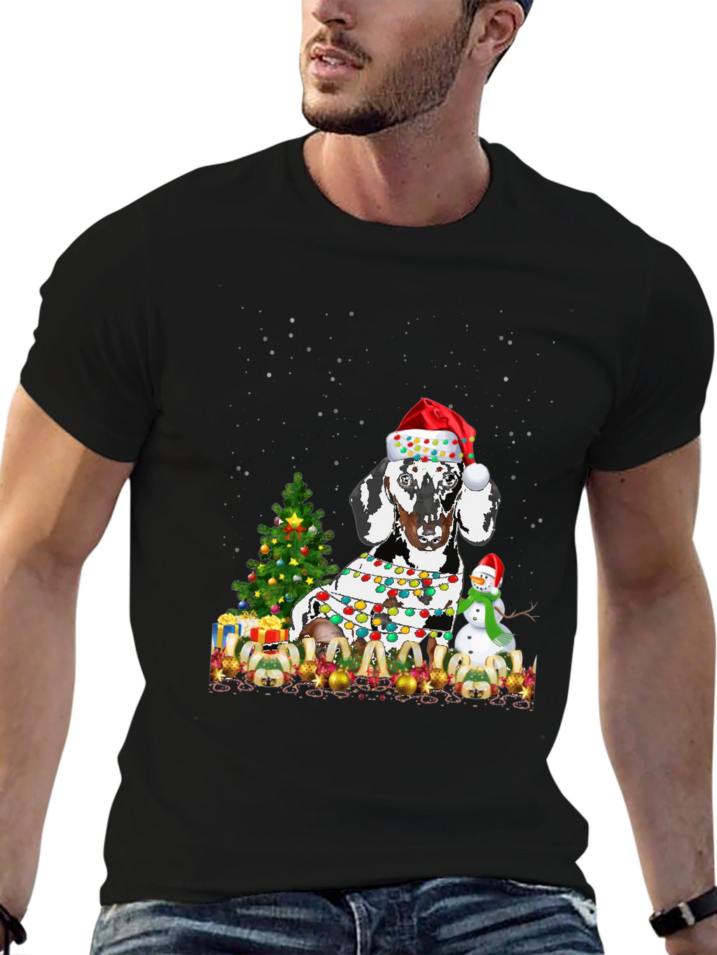 Festive Dog Christmas T-Shirt