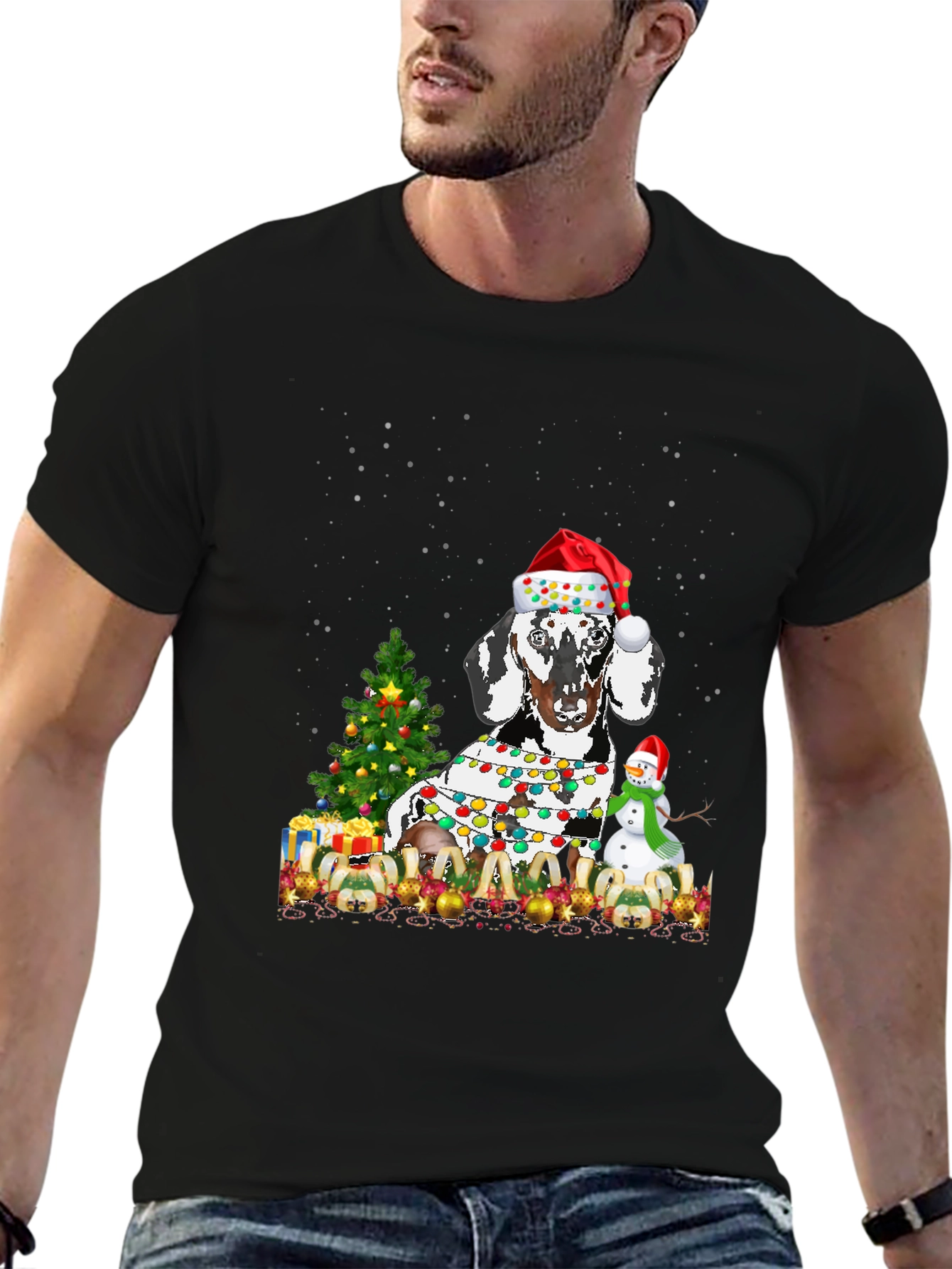 Festive Dog Christmas T-Shirt