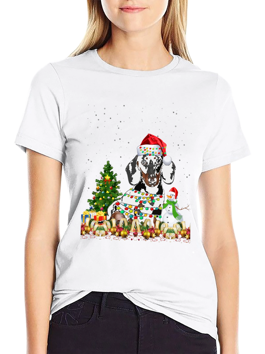 Festive Dog Christmas T-Shirt