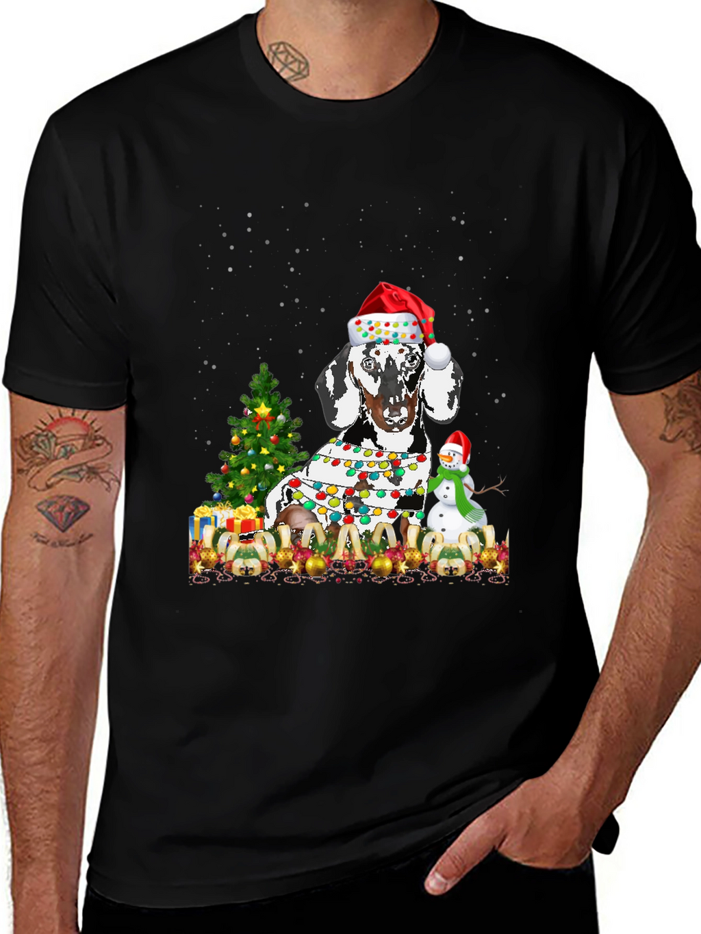 Festive Dog Christmas T-Shirt