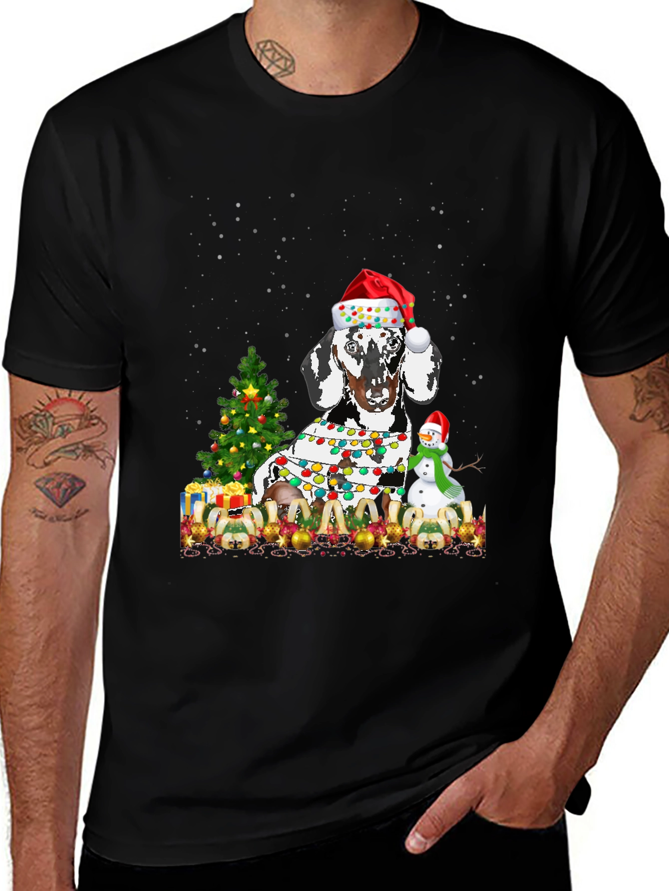 Festive Dog Christmas T-Shirt
