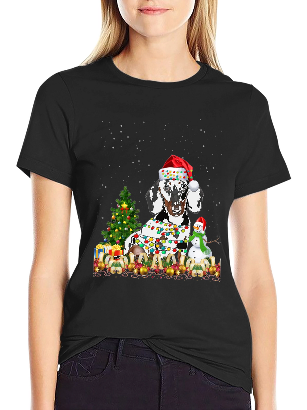 Festive Dog Christmas T-Shirt