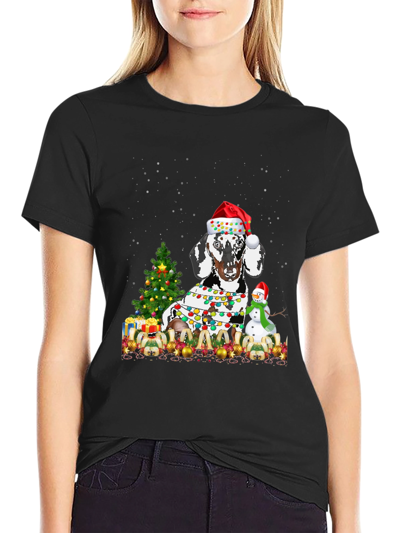 Festive Dog Christmas T-Shirt