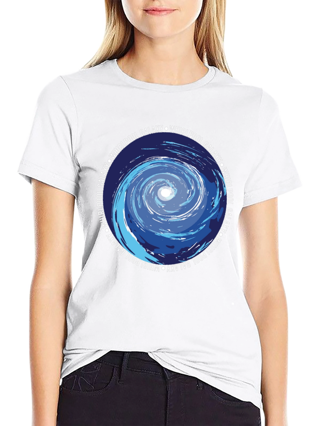 Whirlpool Galaxy Graphic Tee - Cosmic Style