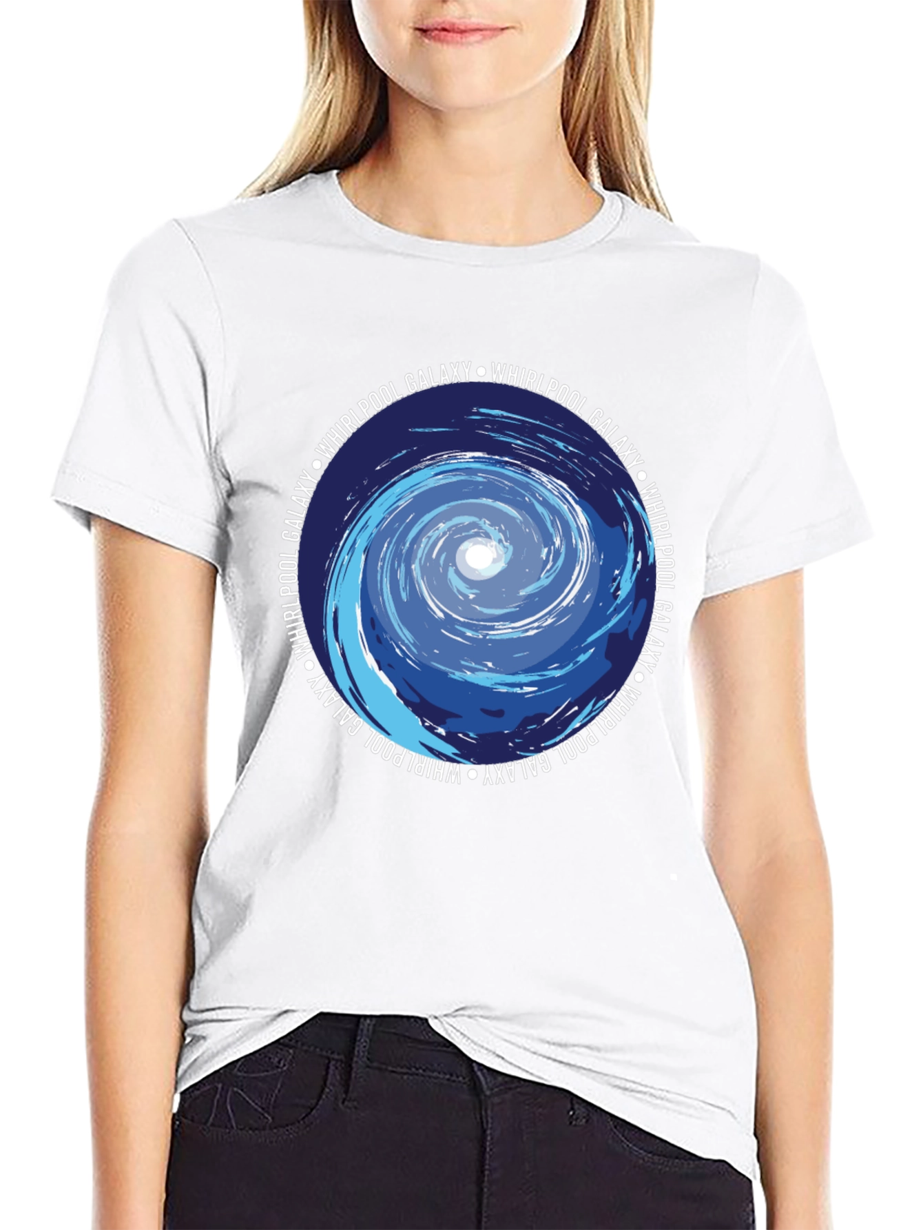 Whirlpool Galaxy Graphic Tee - Cosmic Style