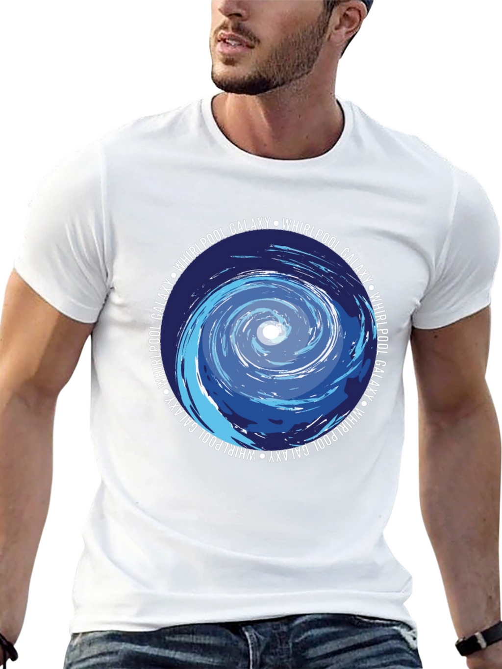 Whirlpool Galaxy Graphic Tee - Cosmic Style