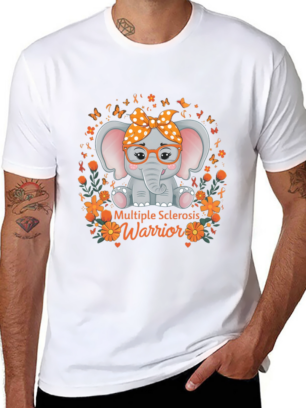 Multiple Sclerosis Warrior Elephant T-Shirt