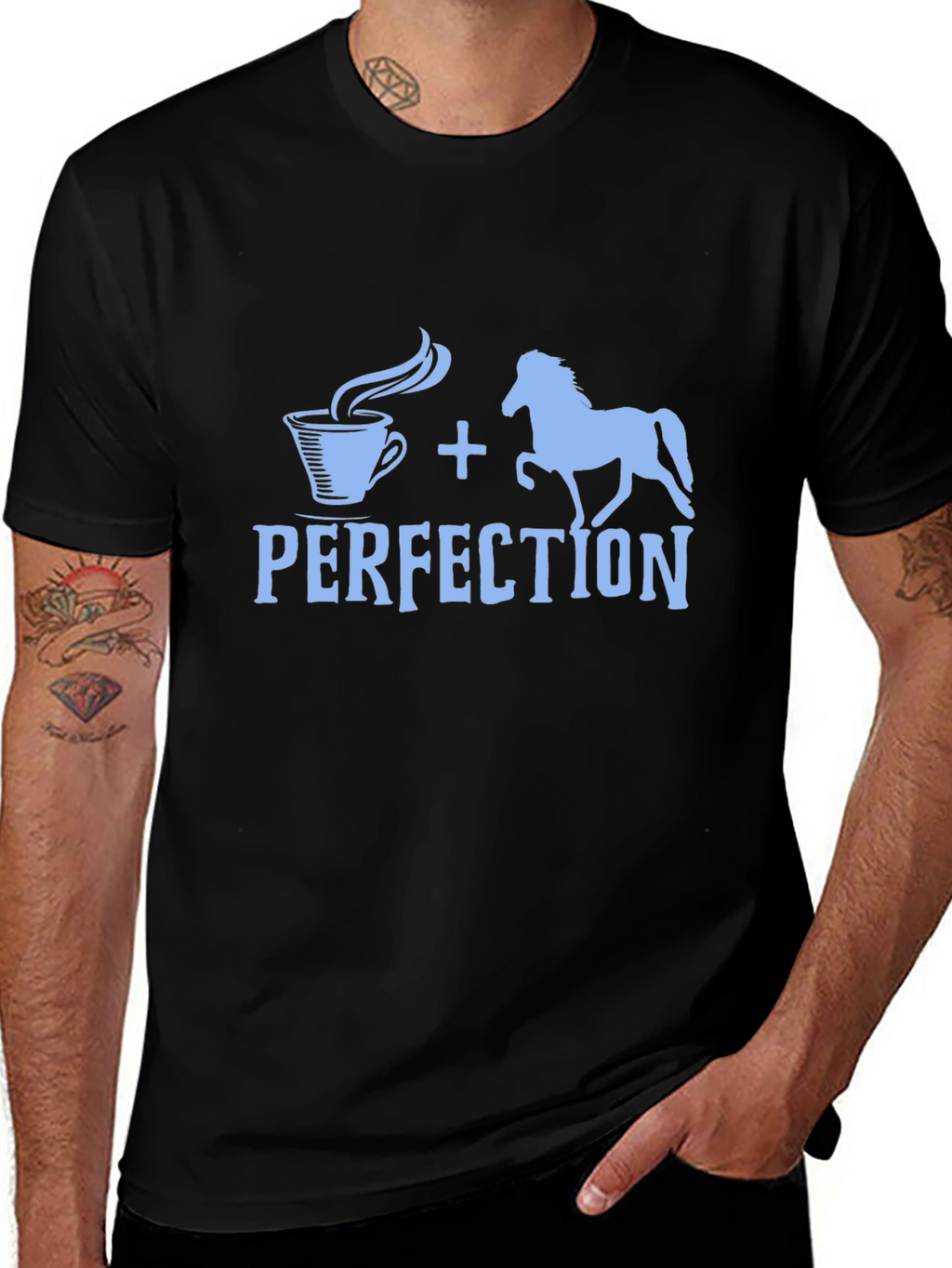 Coffee and Horses Perfection Tee