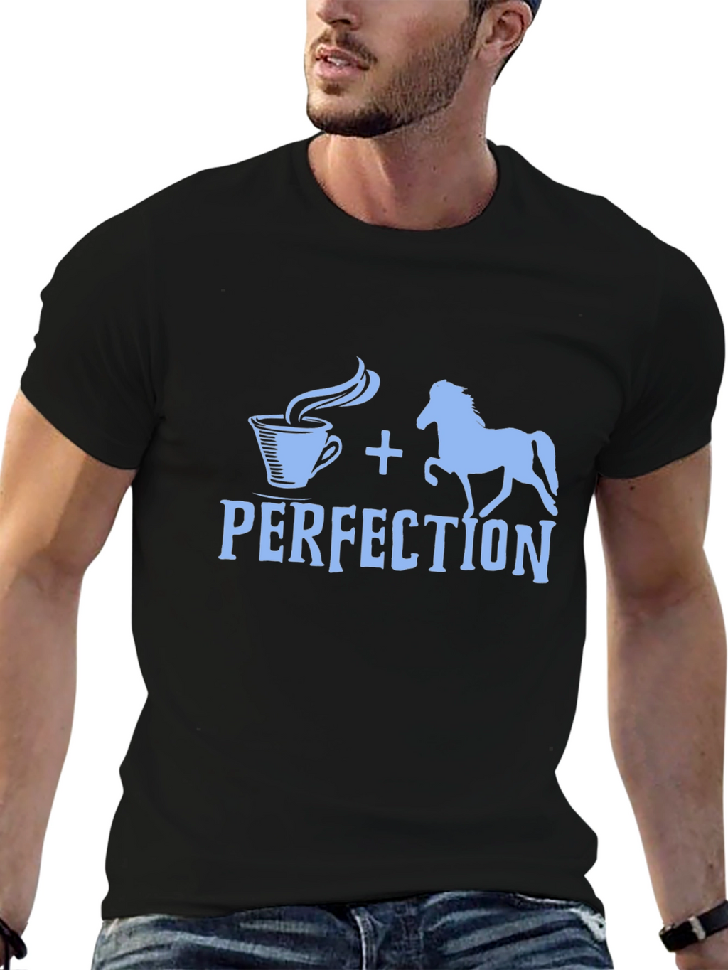 Coffee and Horses Perfection Tee