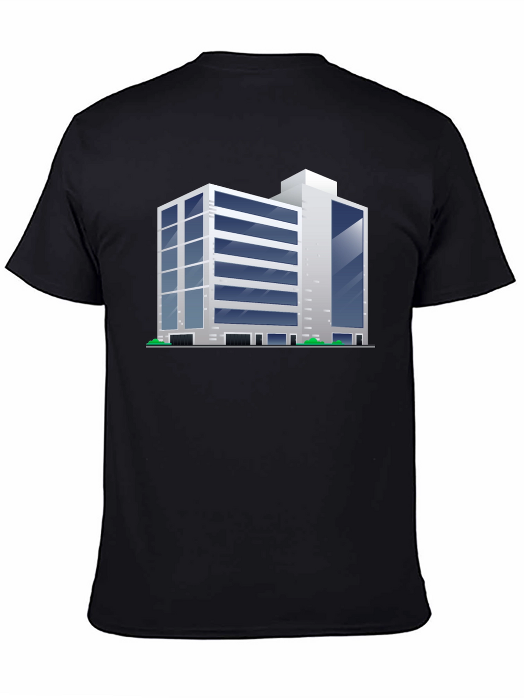 Modern Building Graphic Tee - Black T-Shirt