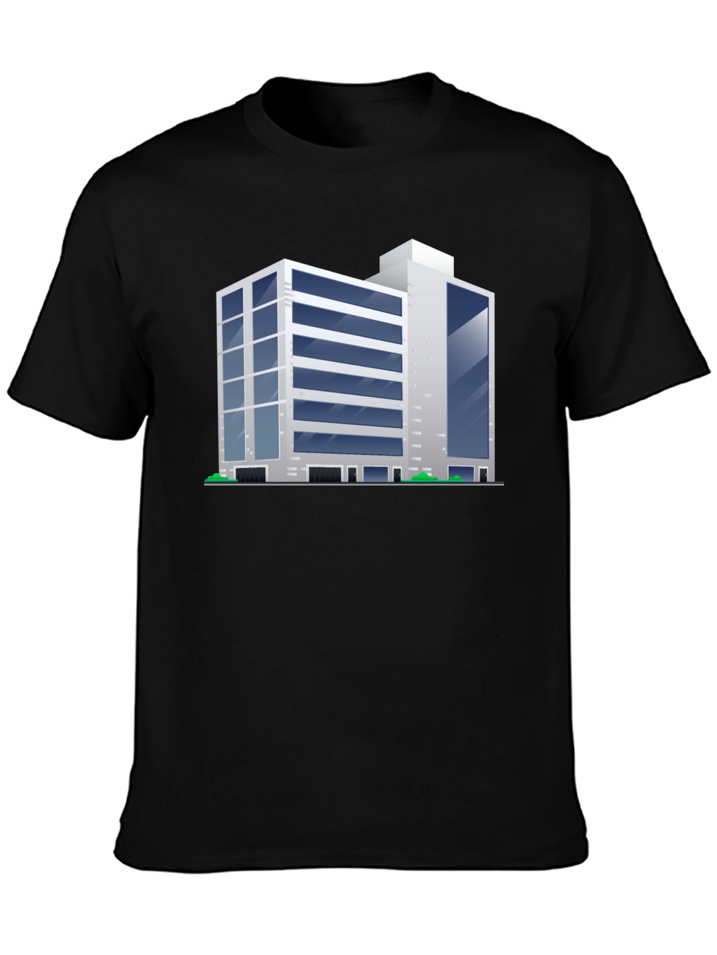 Modern Building Graphic Tee - Black T-Shirt