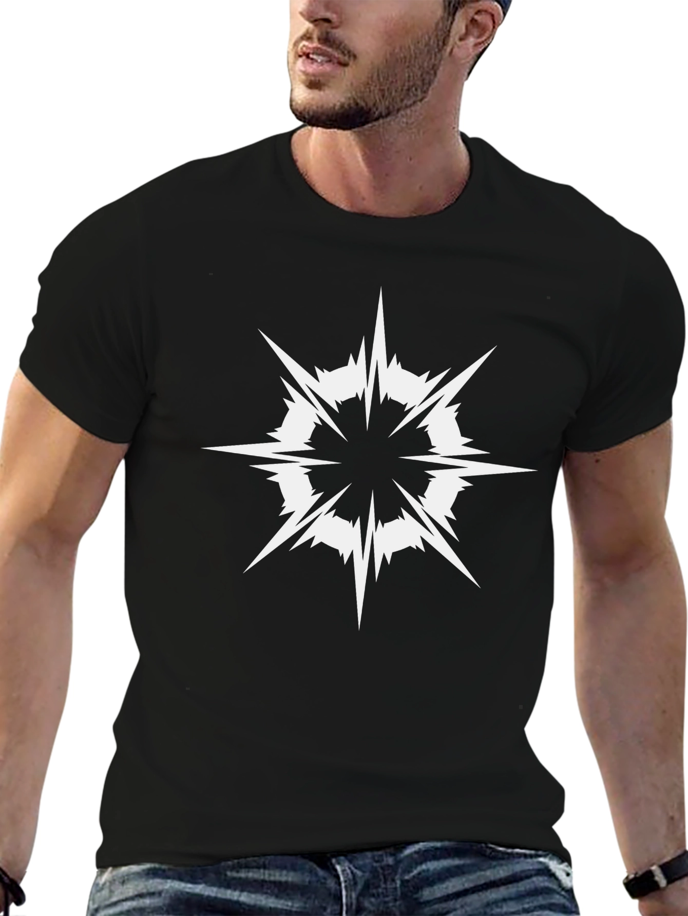 Edgy Graphic Tee - Modern Black Shirt