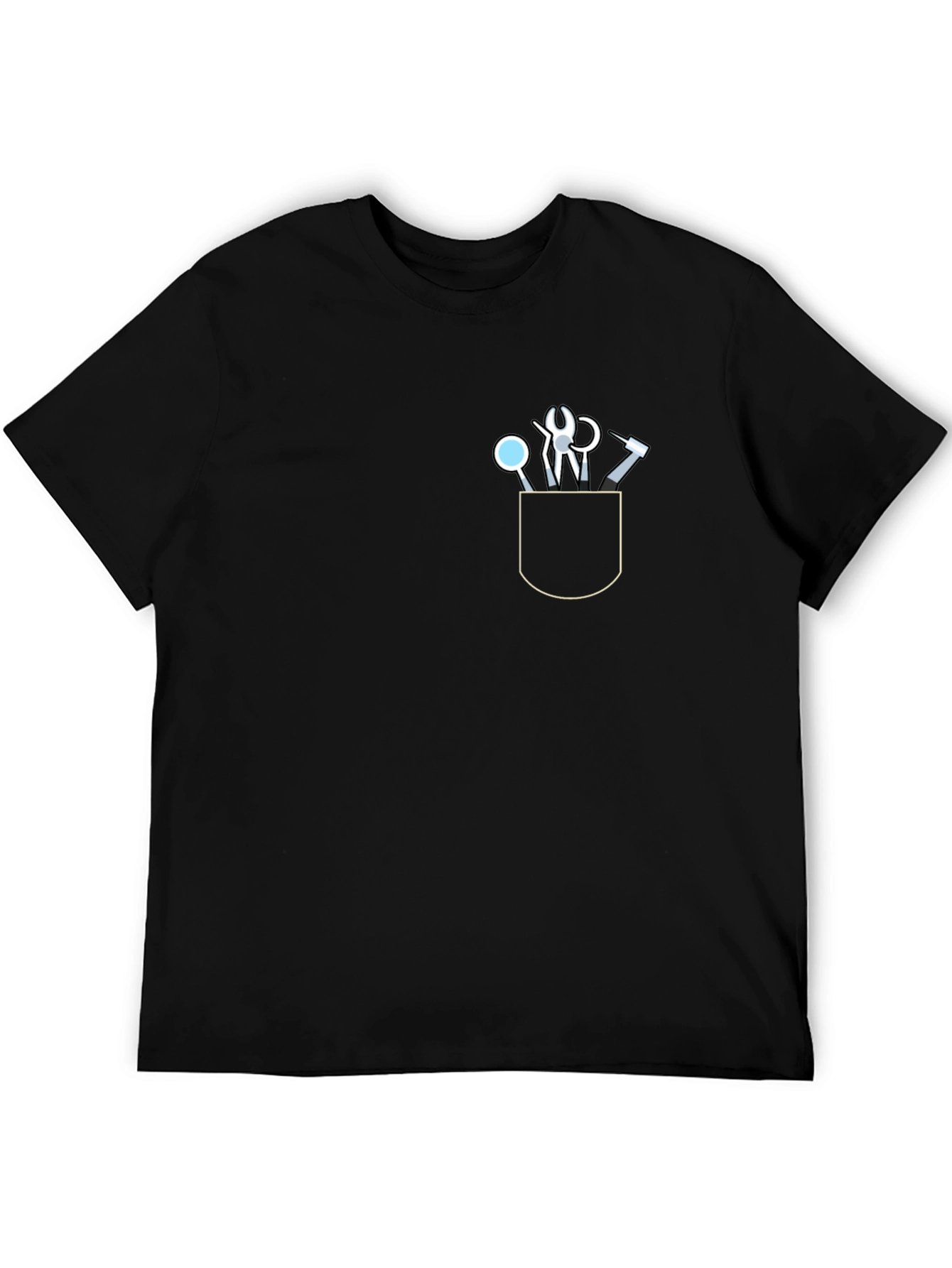 Dentist Tools Pocket Graphic T-Shirt - Novelty Tee