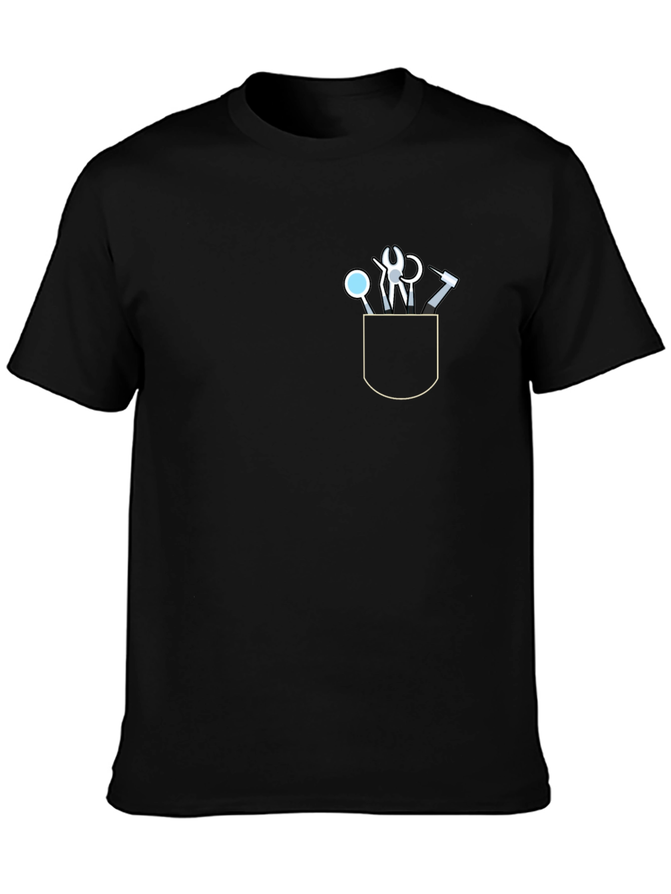 Dentist Tools Pocket Graphic T-Shirt - Novelty Tee