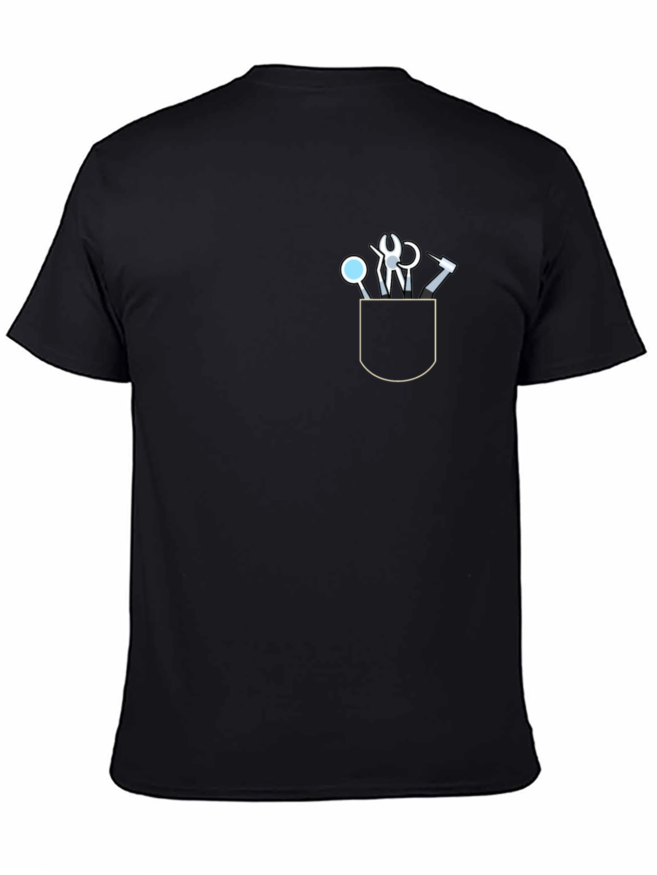 Dentist Tools Pocket Graphic T-Shirt - Novelty Tee