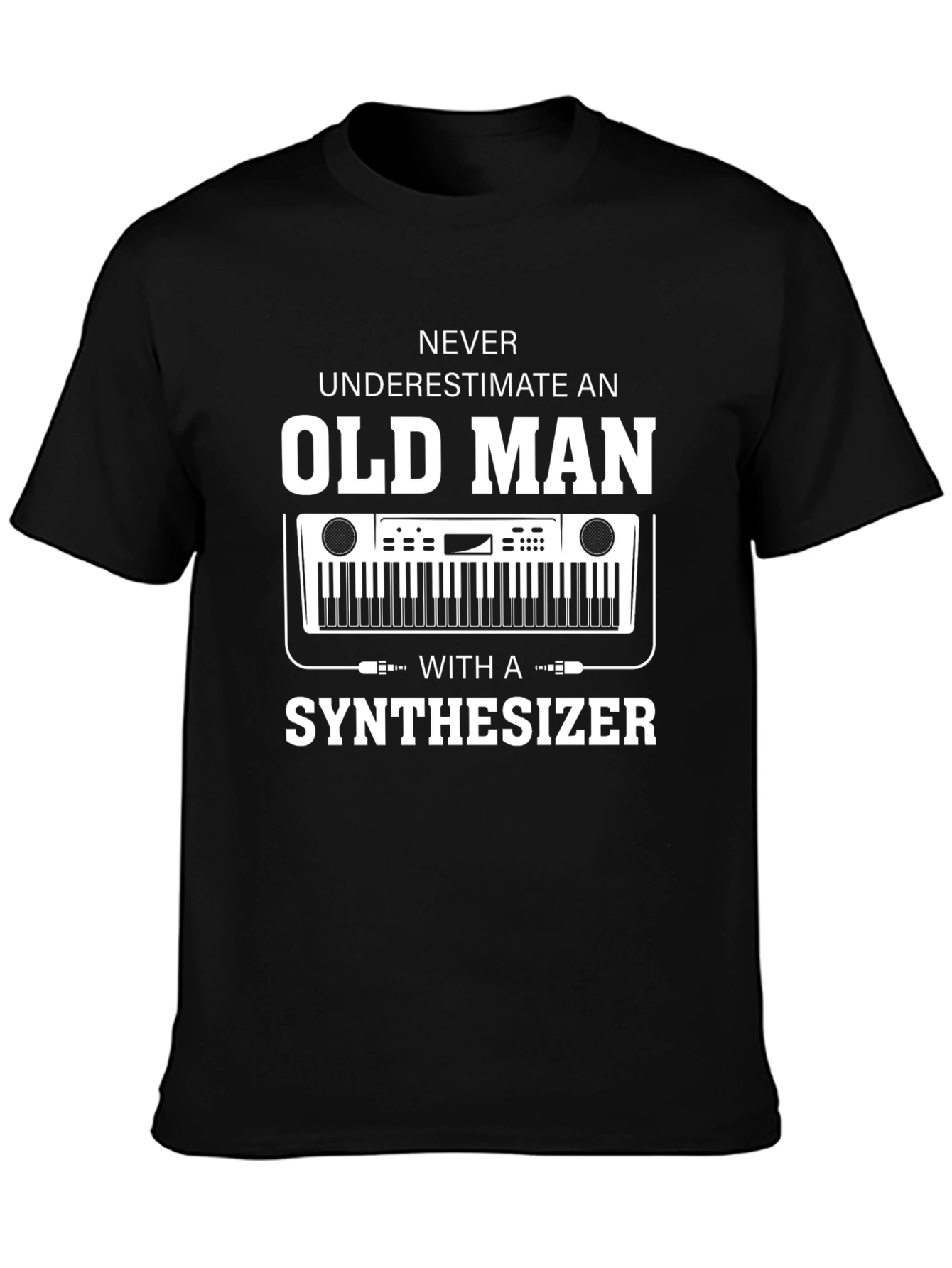 Old Man Synthesizer T-Shirt - Musician Tee