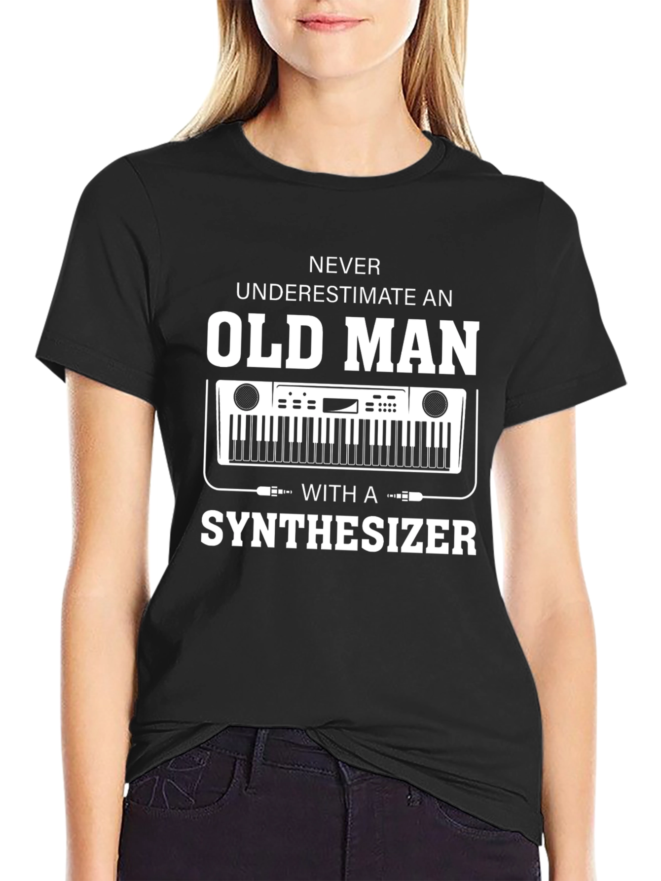 Old Man Synthesizer T-Shirt - Musician Tee