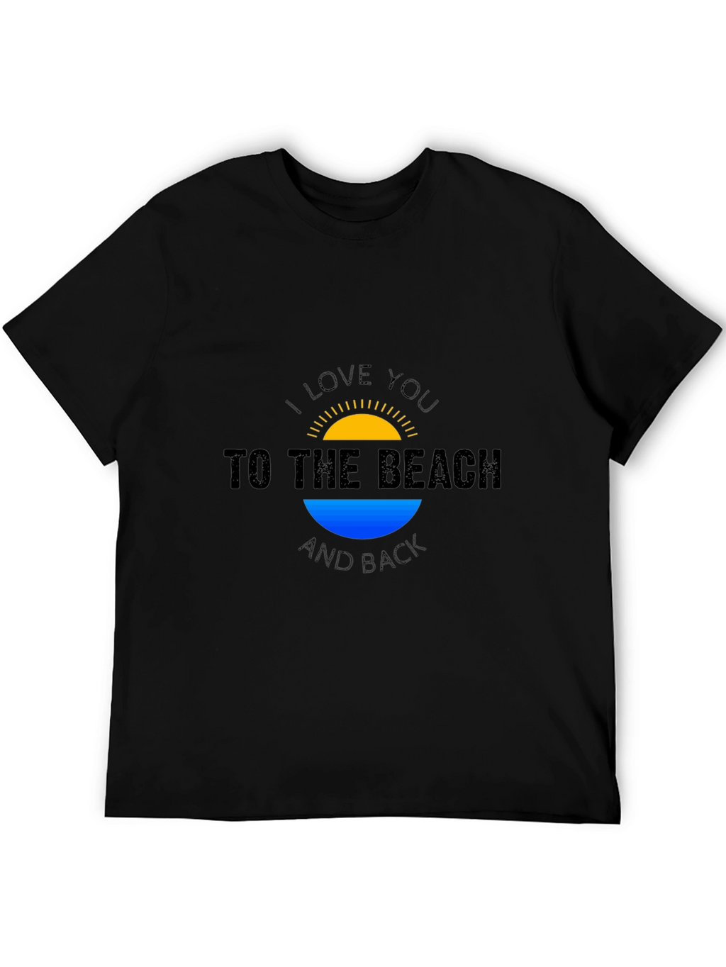 Beach Lovers Black T-Shirt