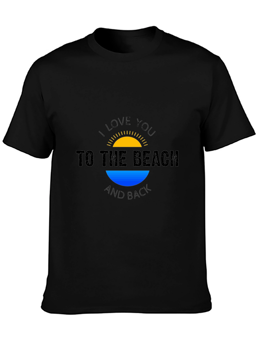 Beach Lovers Black T-Shirt