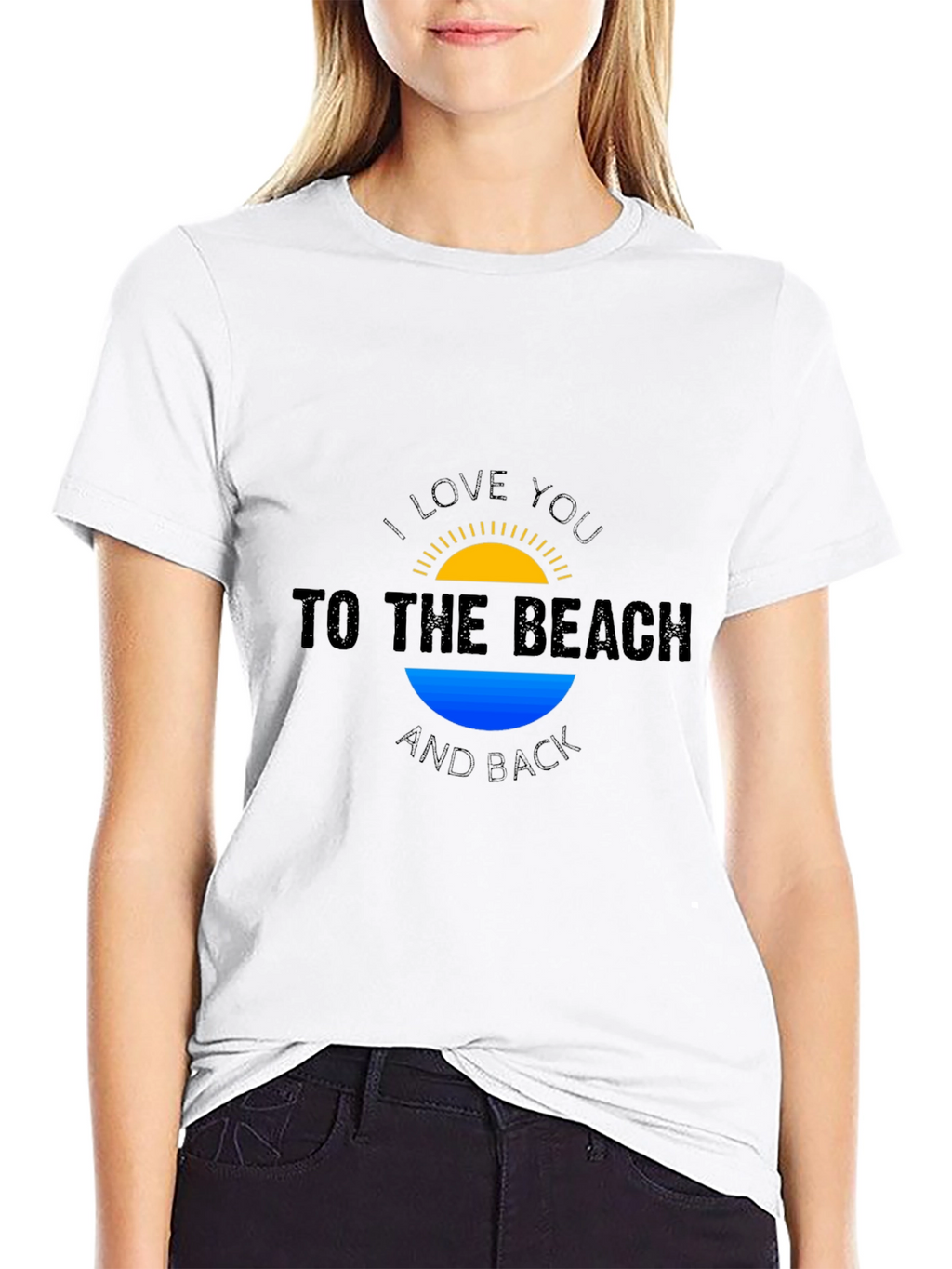 Beach Lovers Black T-Shirt