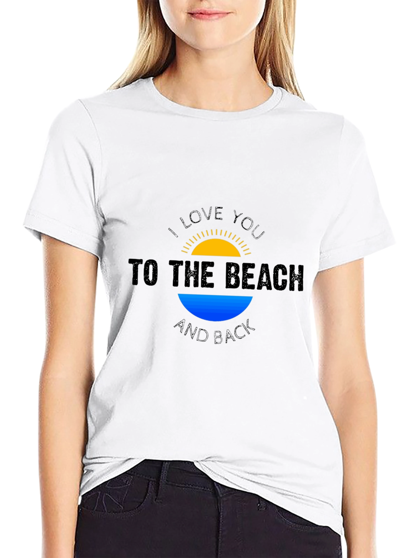Beach Lovers Black T-Shirt