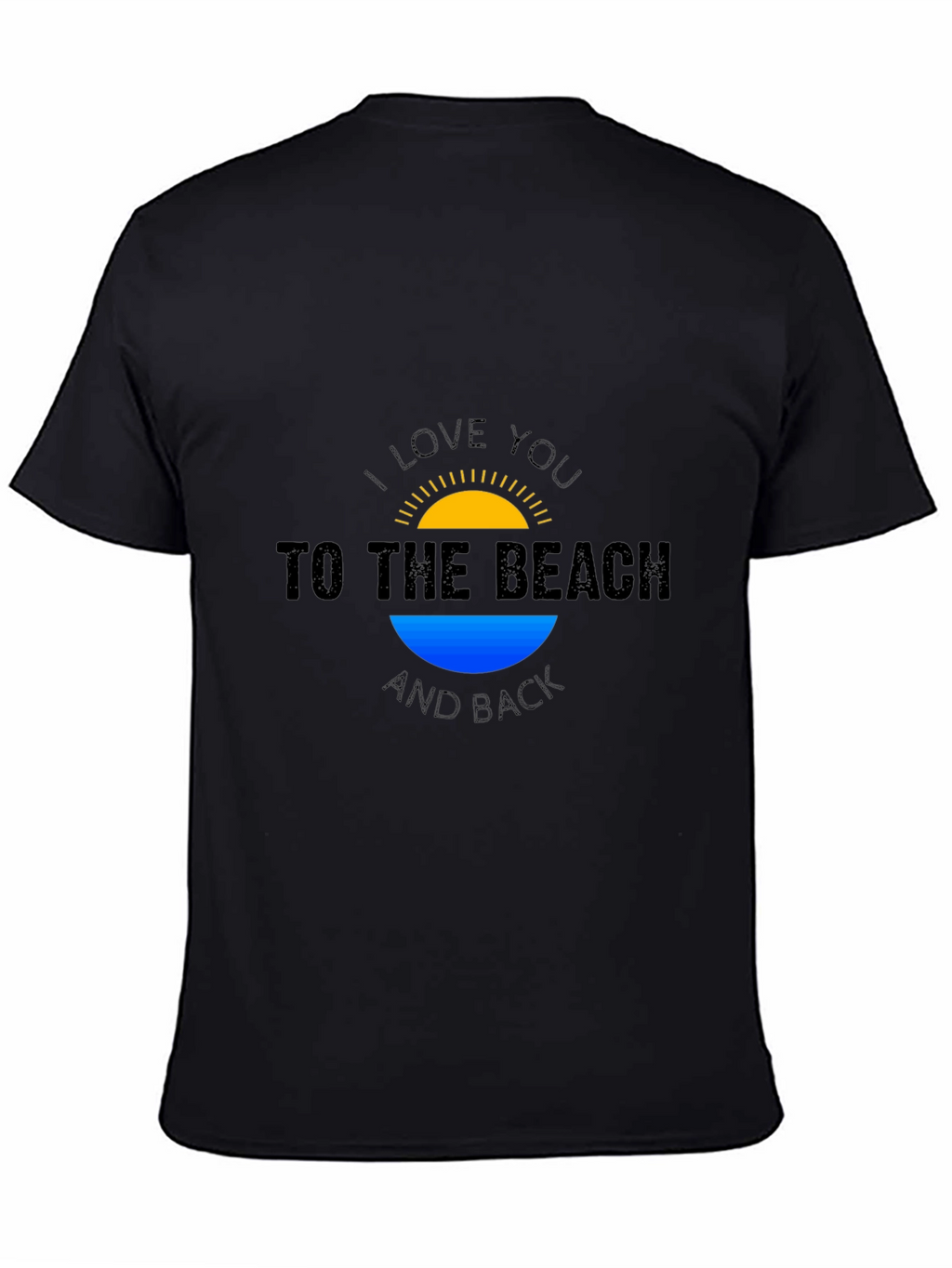 Beach Lovers Black T-Shirt
