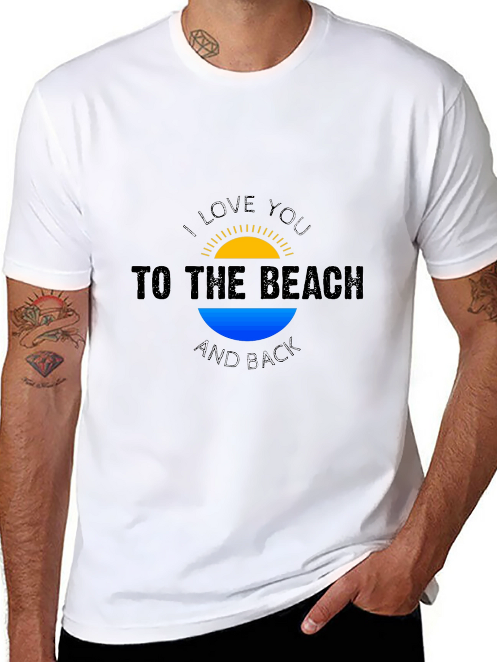Beach Lovers Black T-Shirt