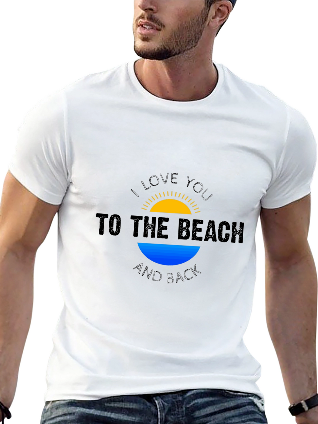 Beach Lovers Black T-Shirt