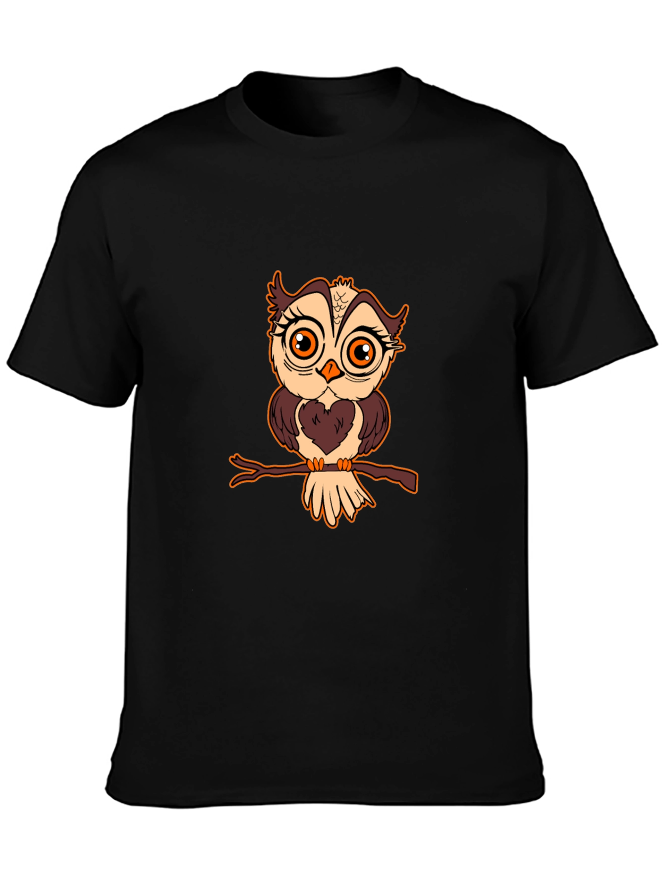 Owl Graphic Print Tee - Unisex Cotton Blend