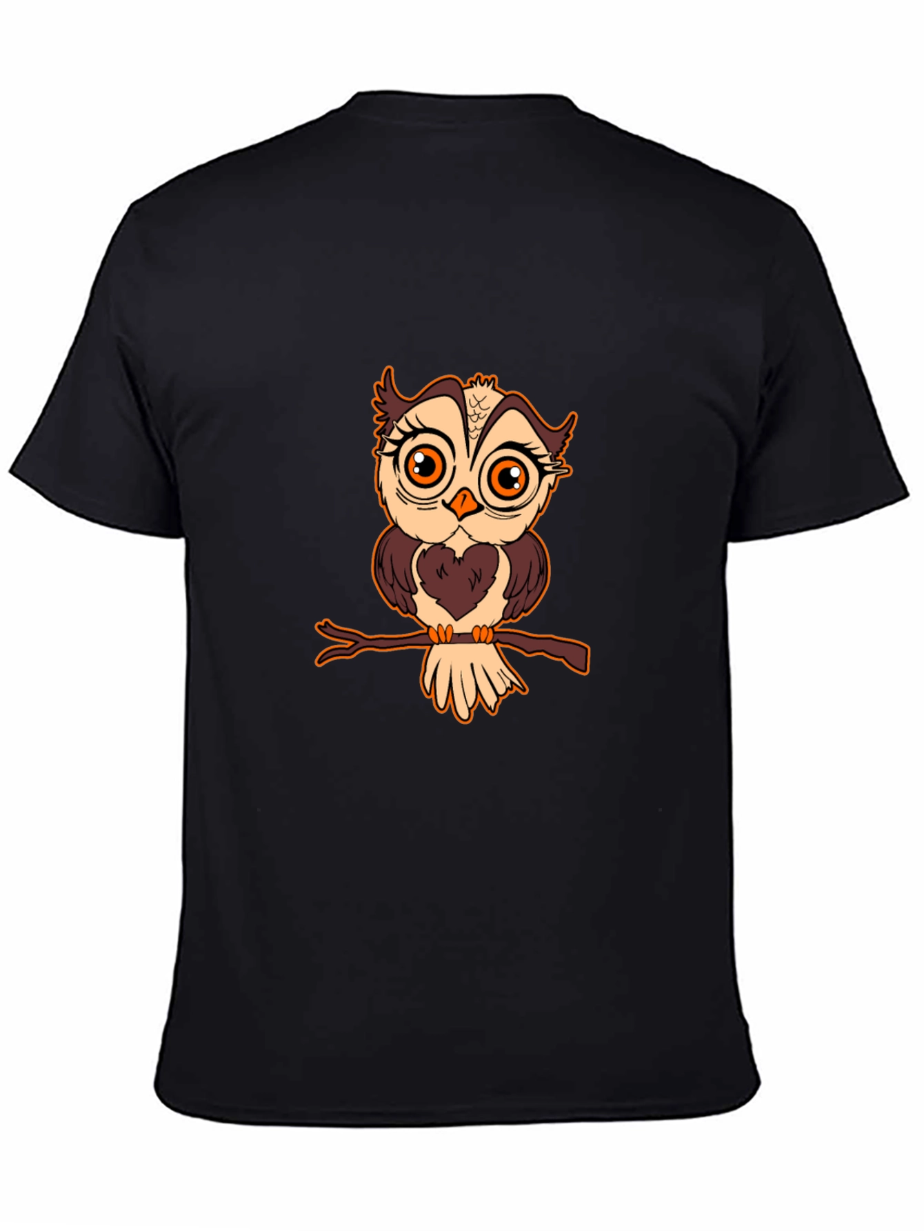 Owl Graphic Print Tee - Unisex Cotton Blend