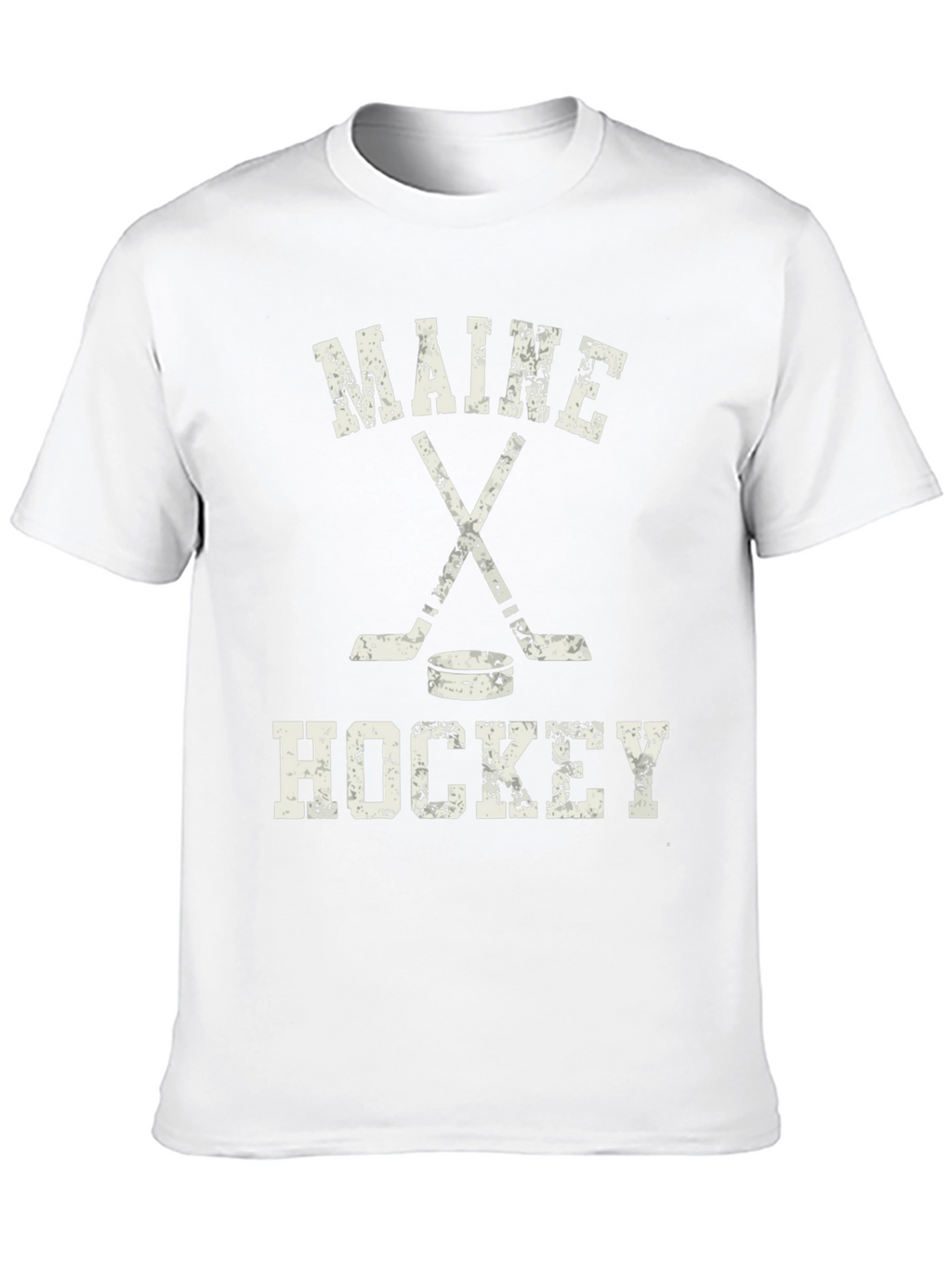 Maine Hockey T-Shirt - Distressed Graphic Tee