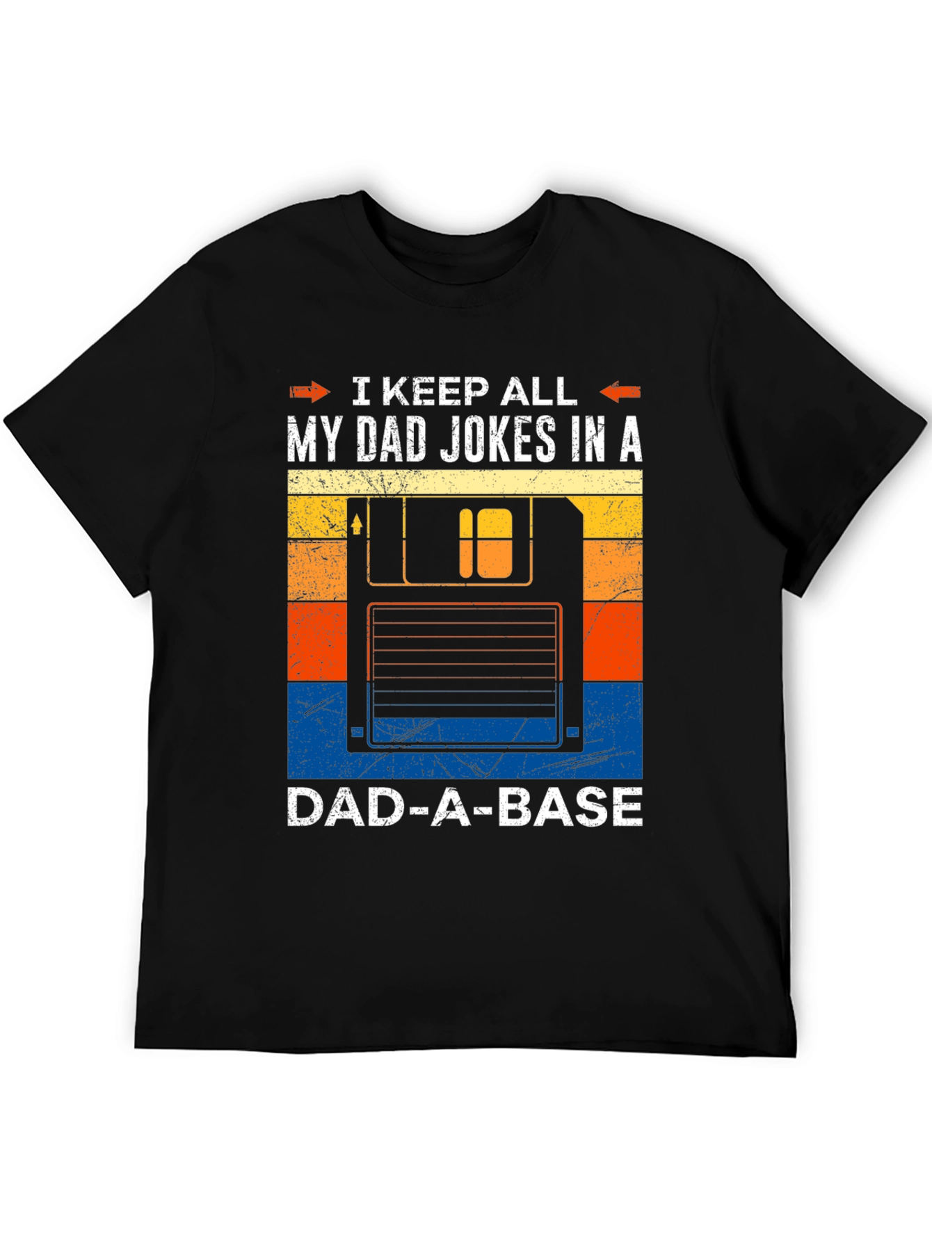 Dad Jokes T-Shirt - Dad-A-Base Floppy Disk Pun Tee