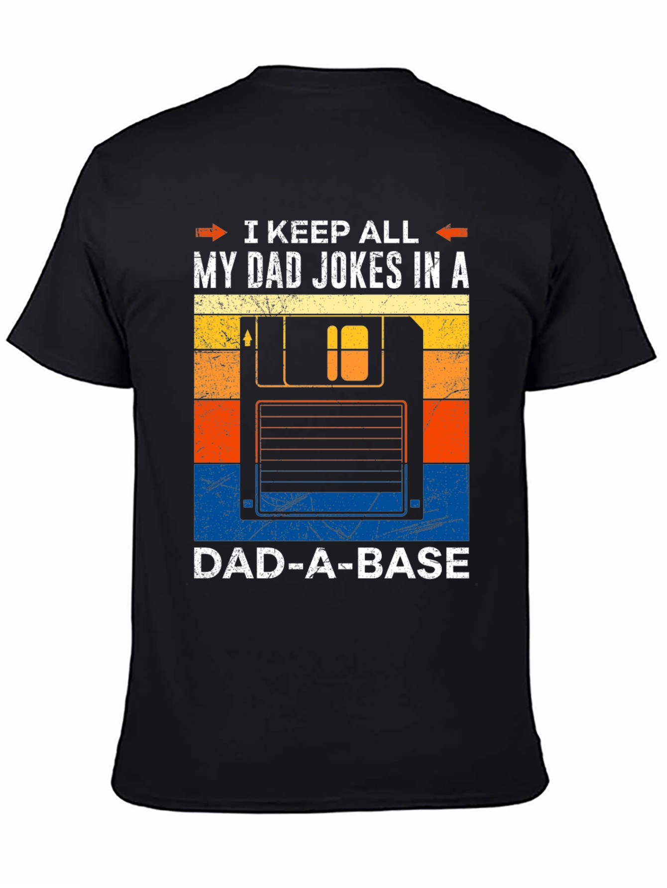 Dad Jokes T-Shirt - Dad-A-Base Floppy Disk Pun Tee
