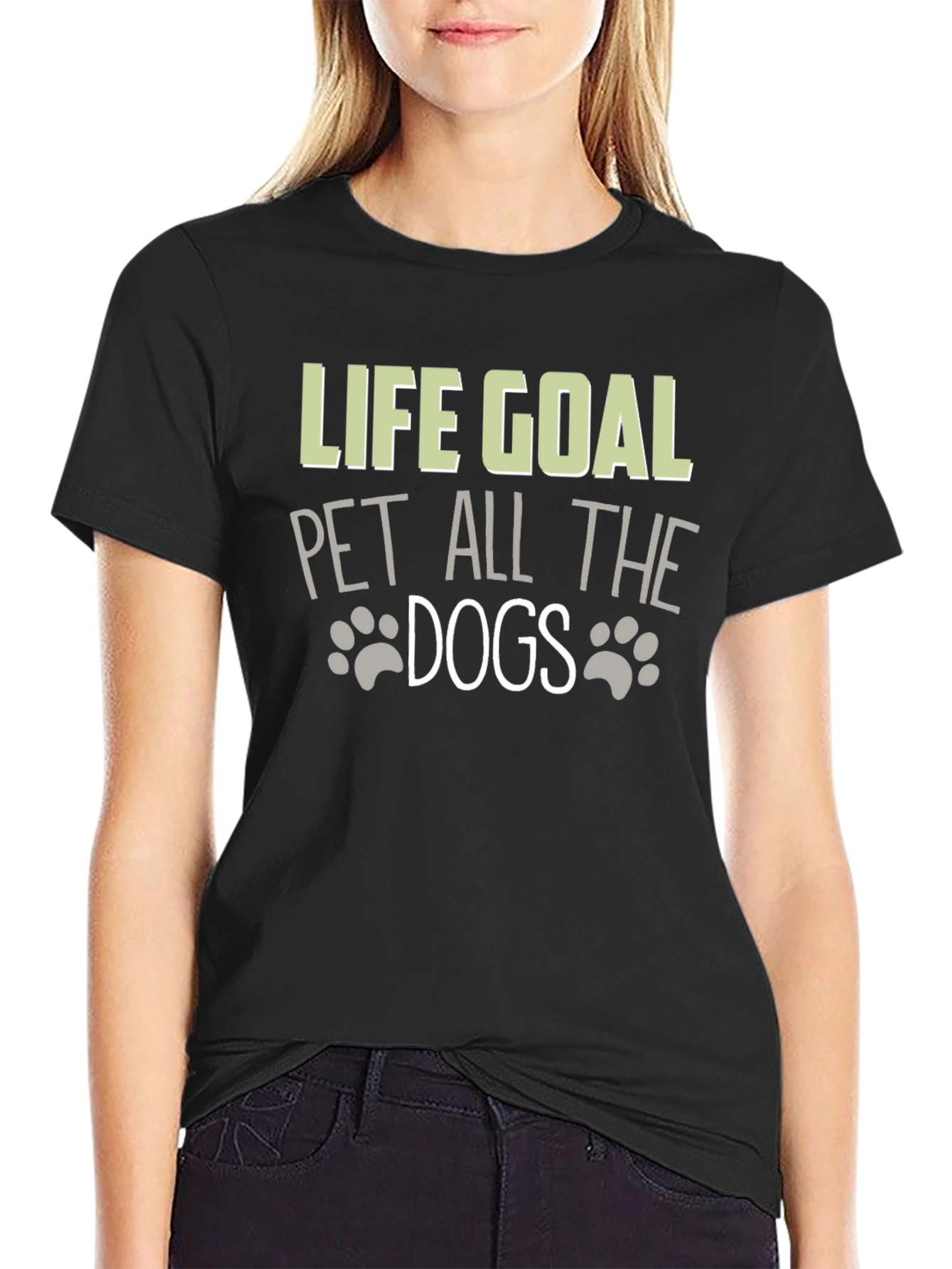 Life Goal: Pet All The Dogs Graphic T-Shirt