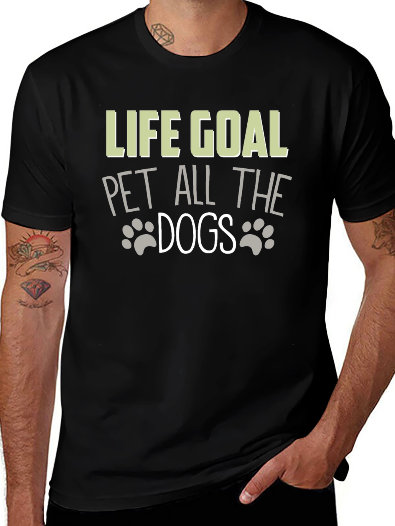 Life Goal: Pet All The Dogs Graphic T-Shirt