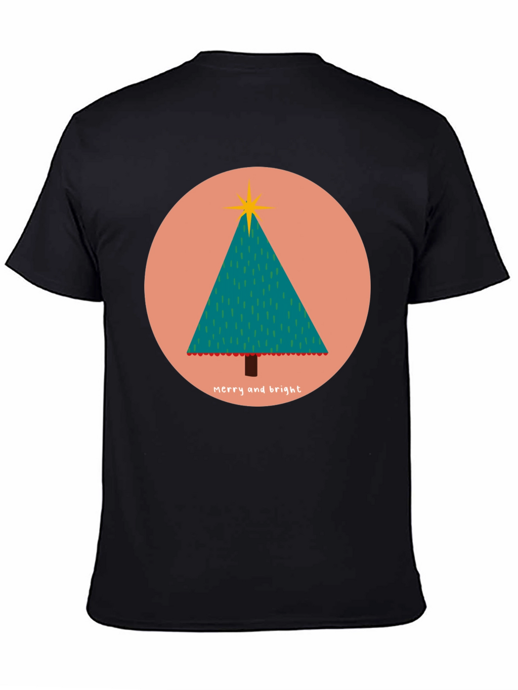 Merry & Bright Christmas Tree Graphic Tee