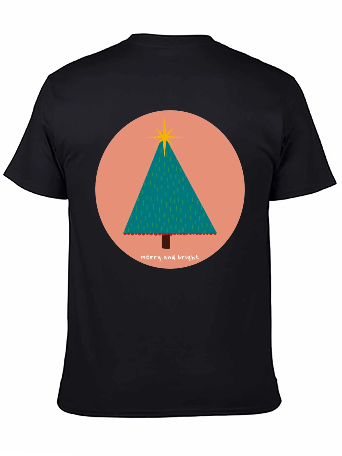 Merry & Bright Christmas Tree Graphic Tee