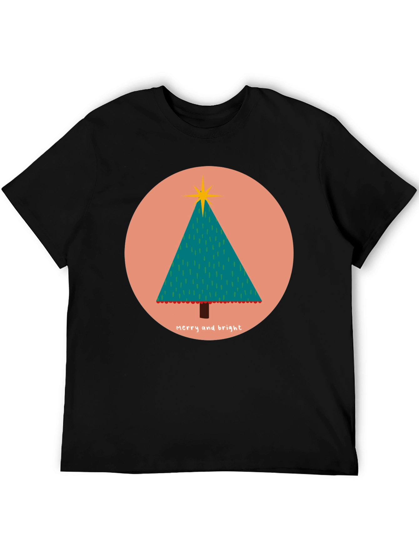 Merry & Bright Christmas Tree Graphic Tee