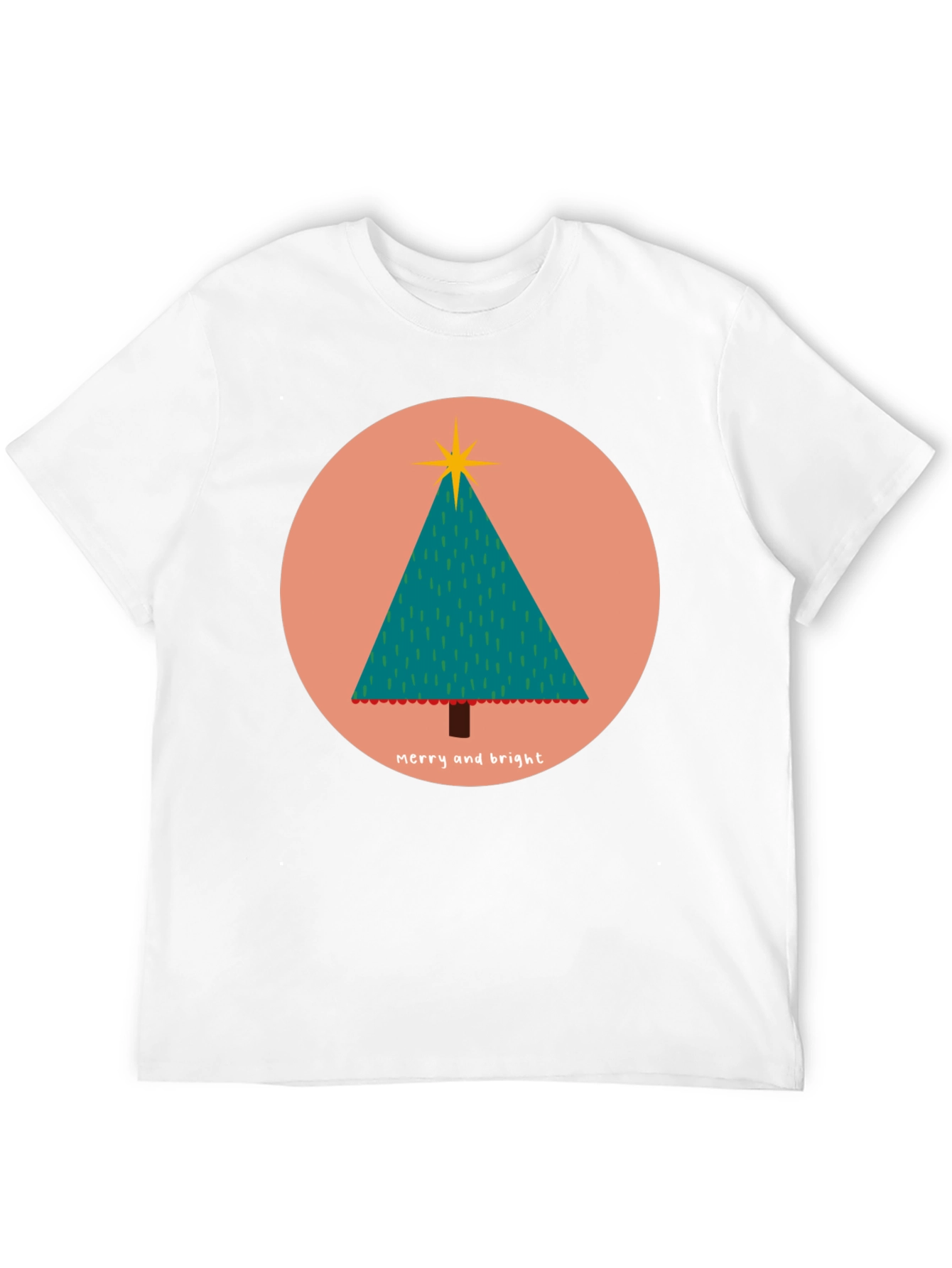Merry & Bright Christmas Tree Graphic Tee