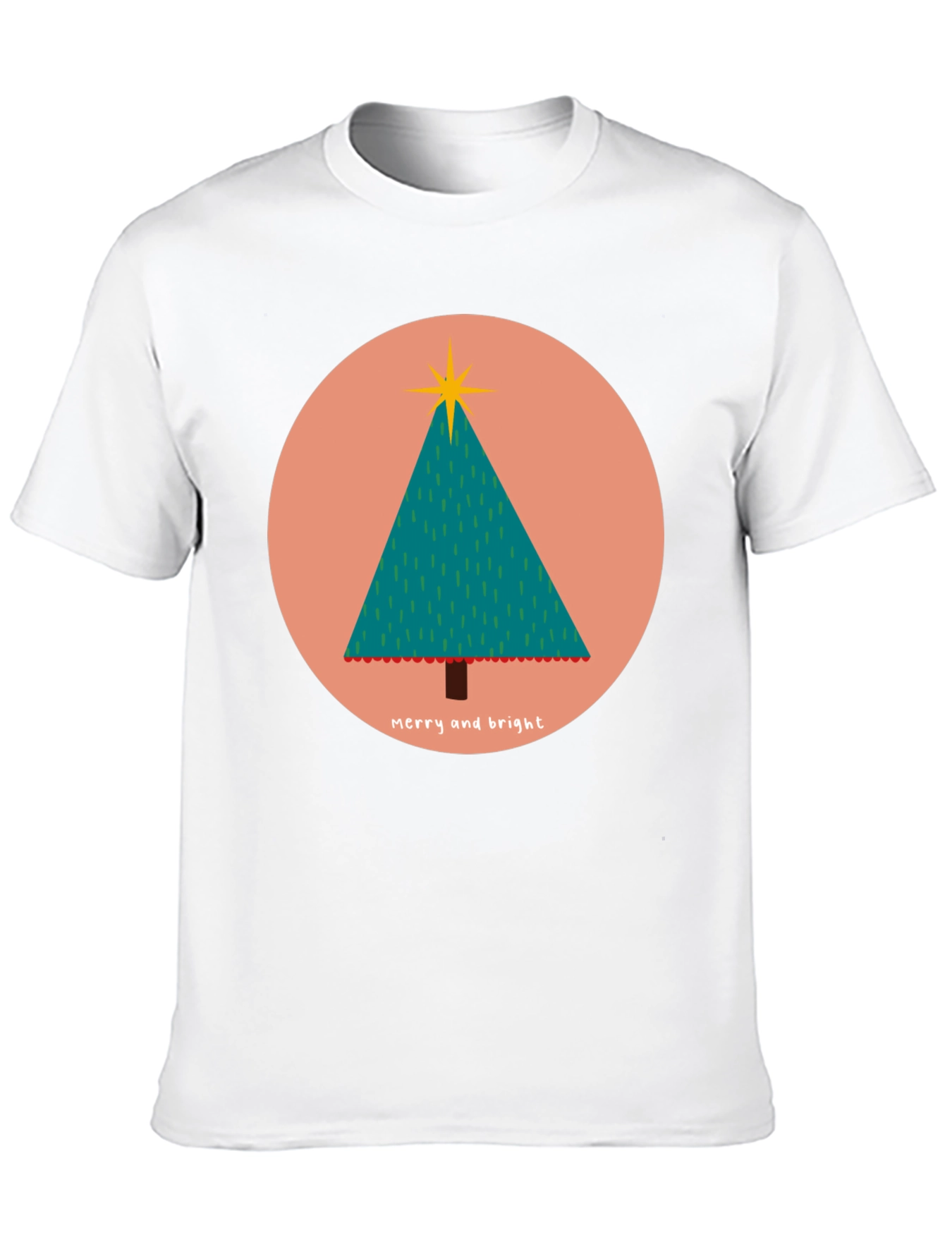 Merry & Bright Christmas Tree Graphic Tee