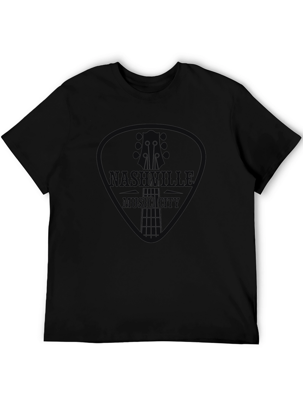 Nashville Music City Guitar Pick Graphic Tee