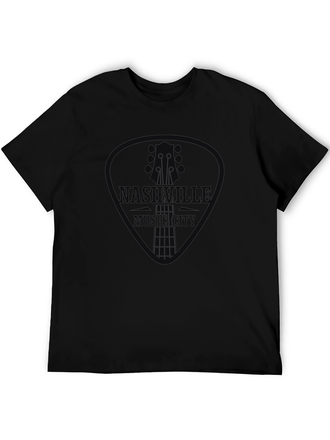 Nashville Music City Guitar Pick Graphic Tee