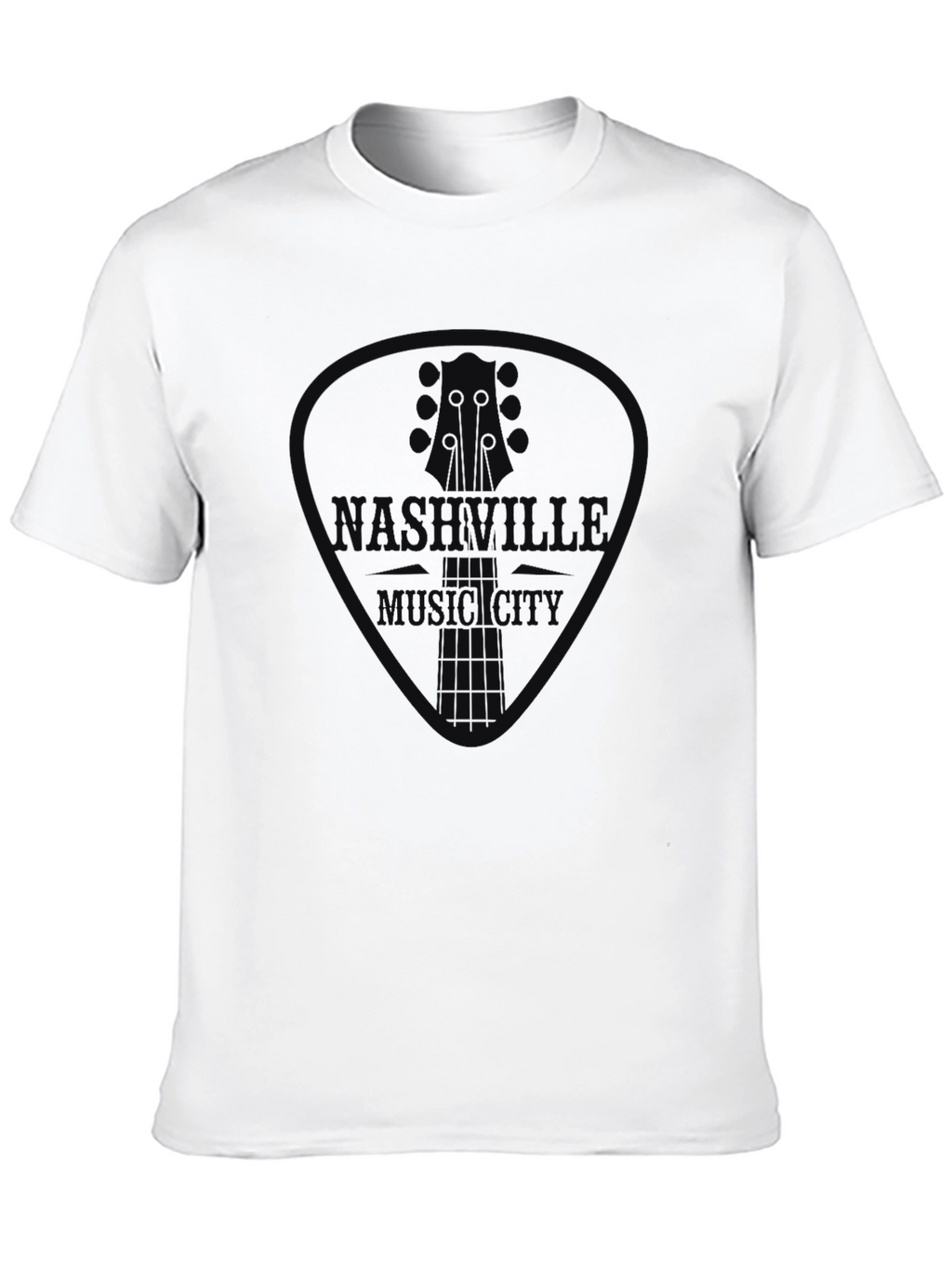 Nashville Music City Guitar Pick Graphic Tee
