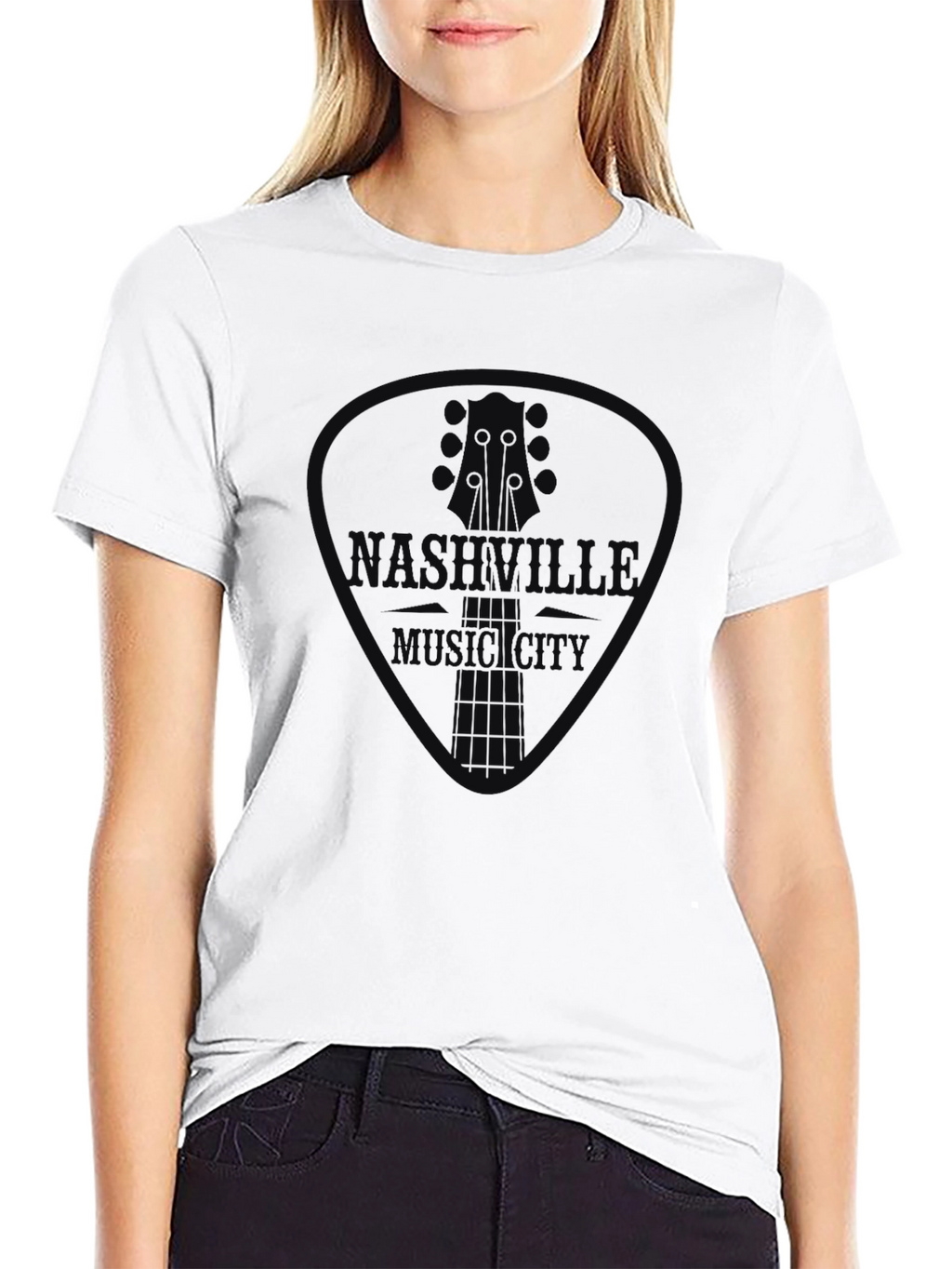 Nashville Music City Guitar Pick Graphic Tee