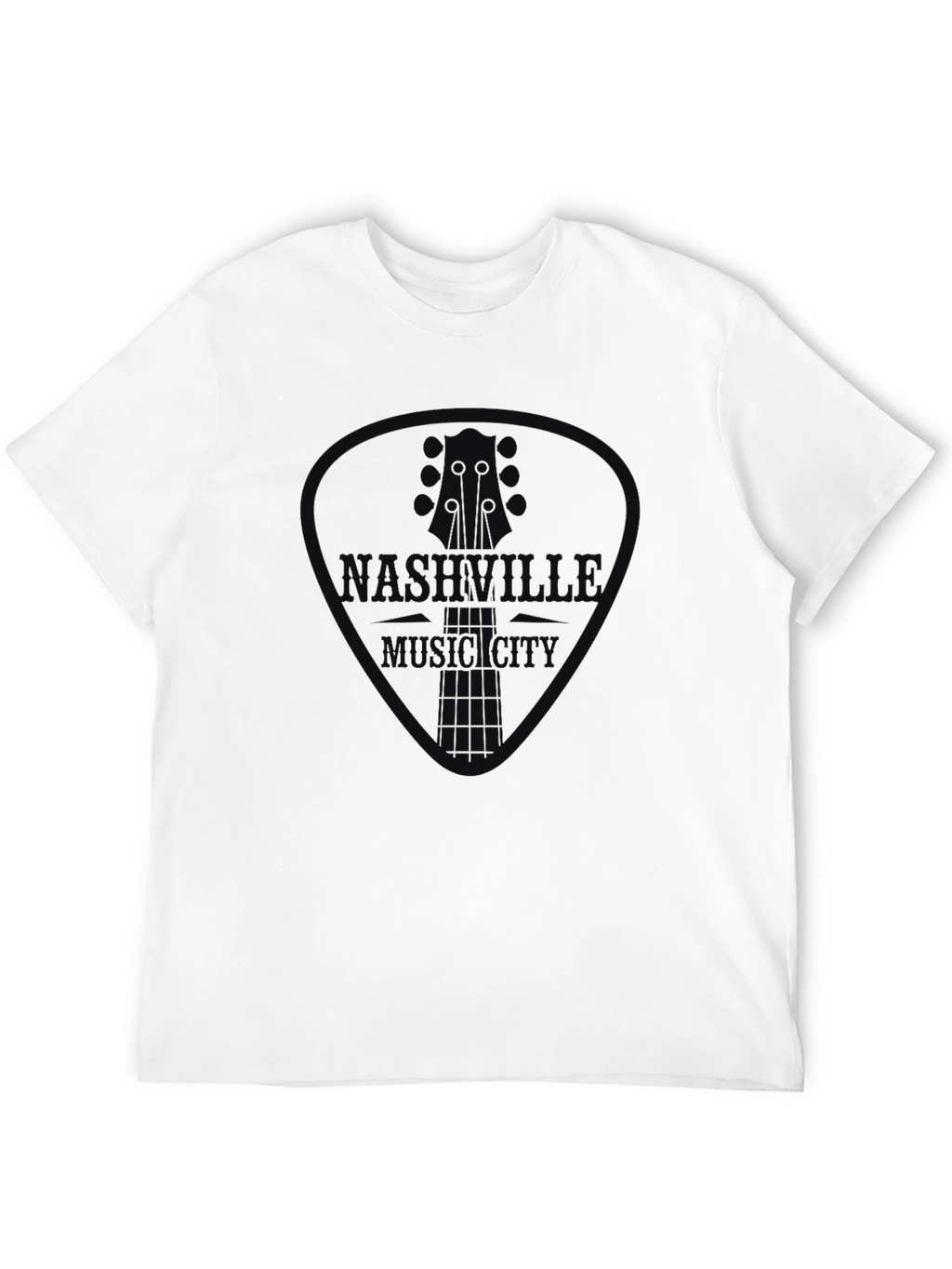 Nashville Music City Guitar Pick Graphic Tee
